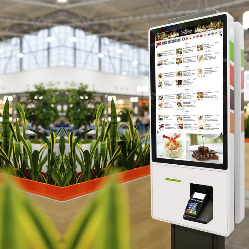 Carte de restaurant sur borne tactile - porte menu extérieur - MenuTouch