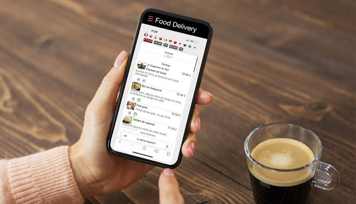 Menu digital sur smartphone via QR code - MenuTouch