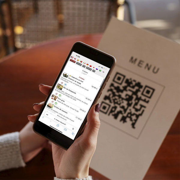 Scan QR Code de menu digital - MenuTouch